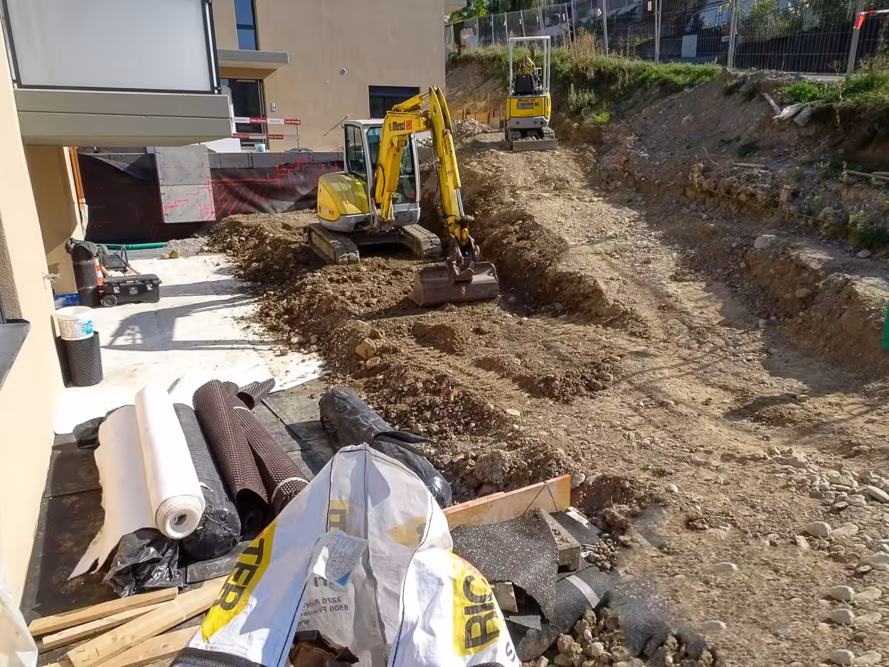 Aktuelles Gartenbau-Projekt: Neubau MFH